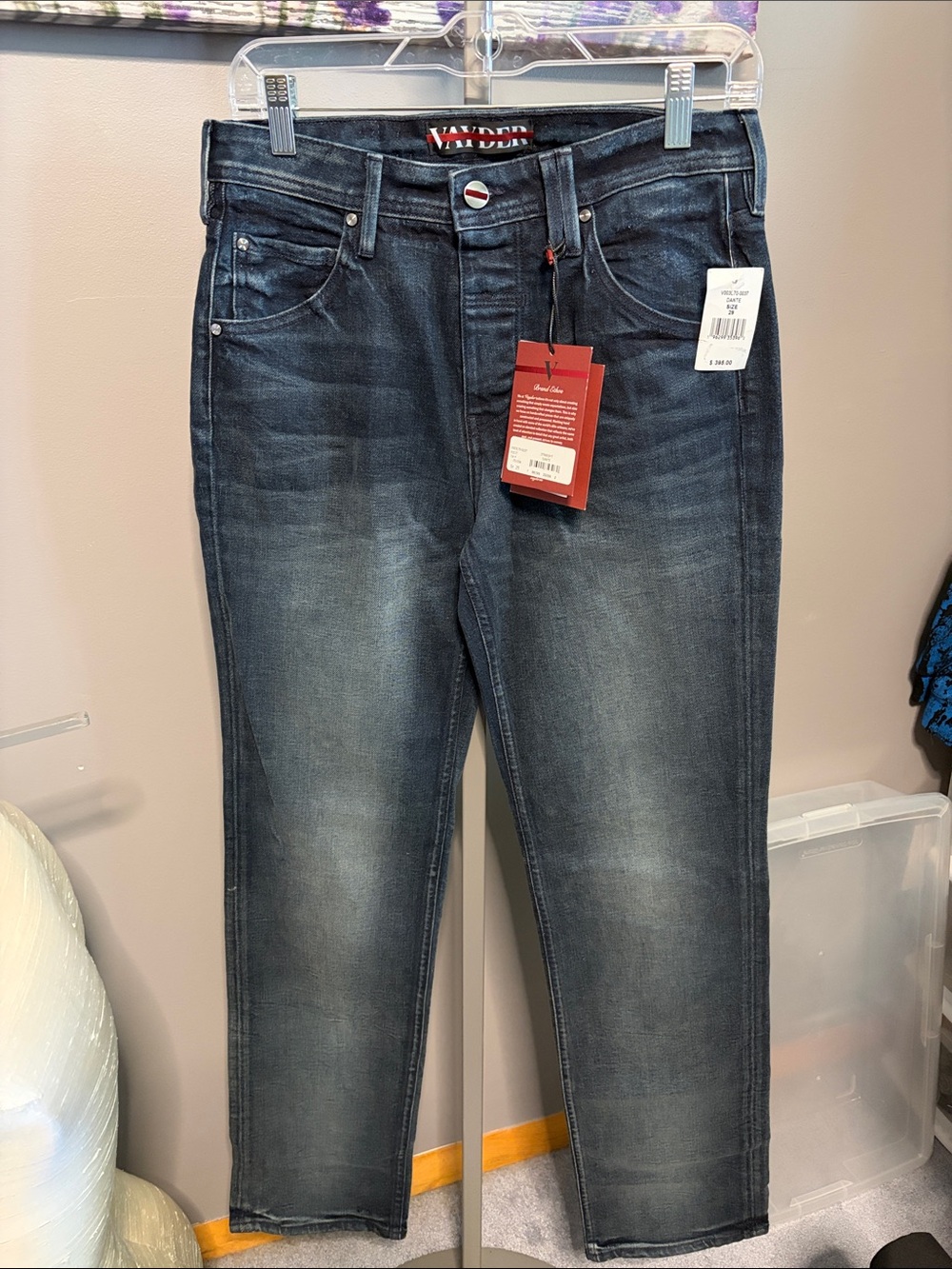 Men’s Vayder Dark Wash Jeans Straight Fit Size 29
